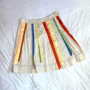 Lithe Pleated Skirt in Cream via Anthropologie